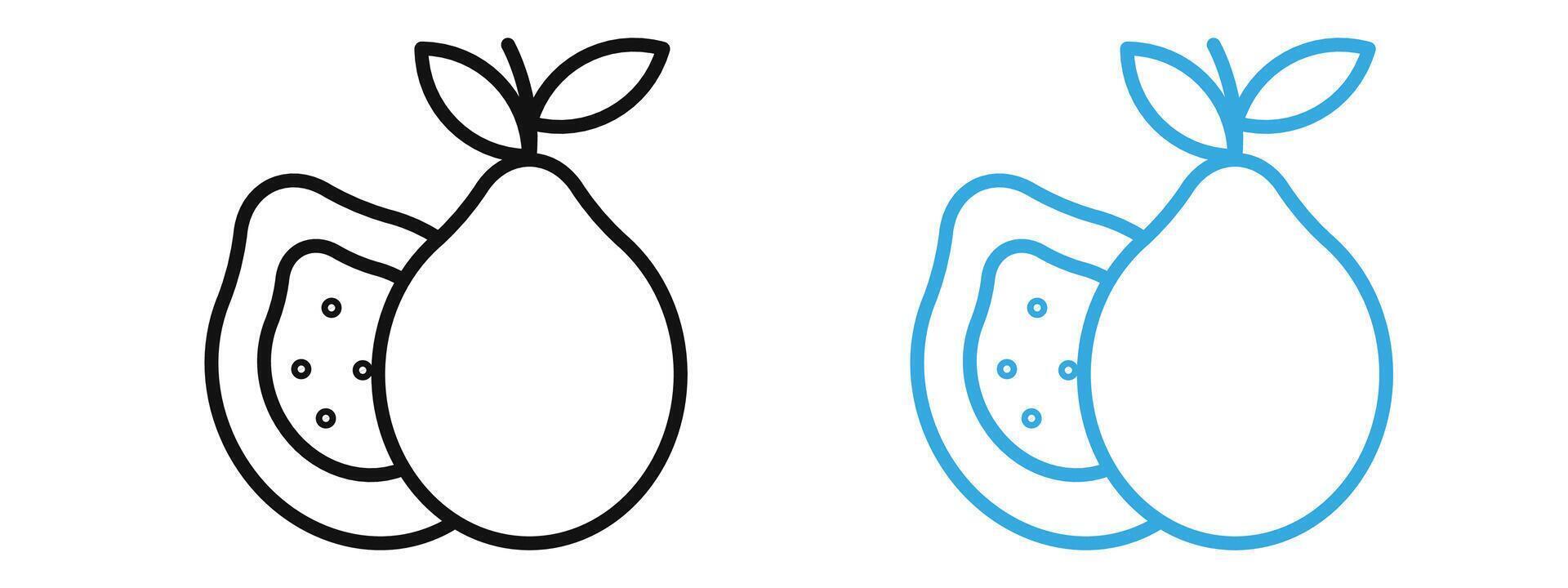 Guava icon mark in filled style vector