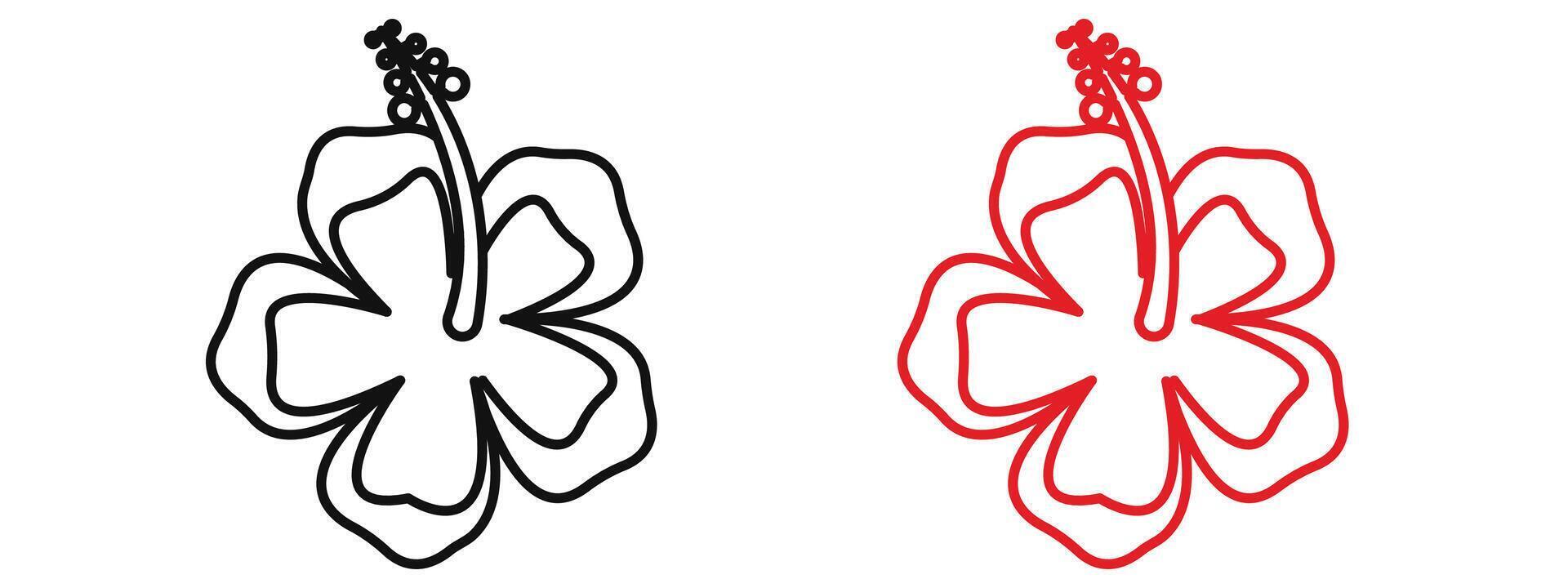 Tropical Bloom Icon for Hawaiian Themes, Exotic Plants, and Paradise Designs vector