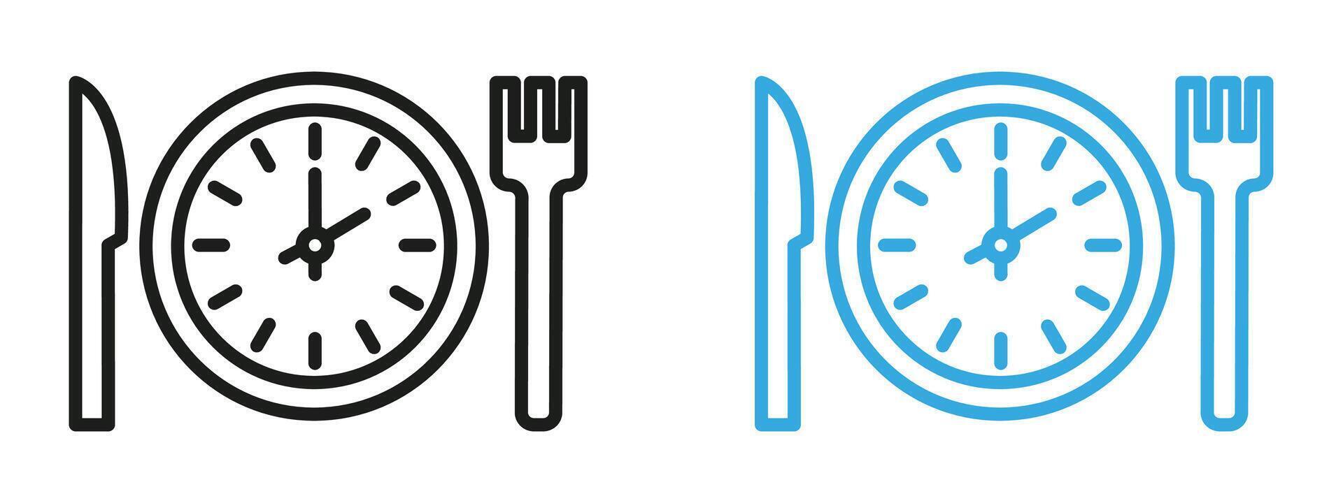 Lunch time icon mark in filled style vector