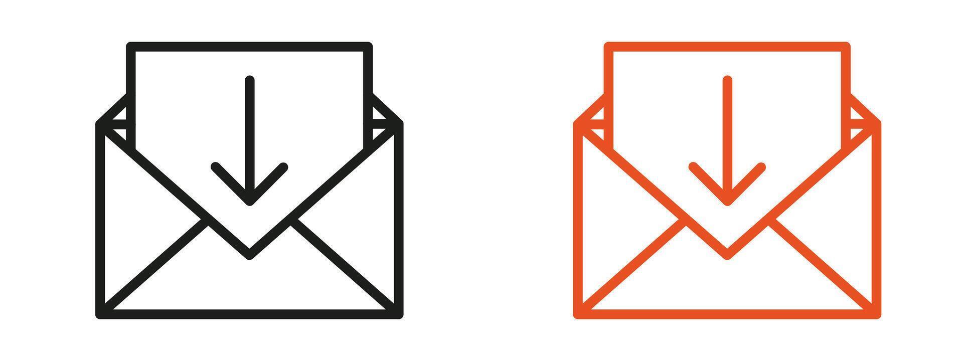 Email Inbox Symbol Icon Ideal for Communication and Office Applications vector