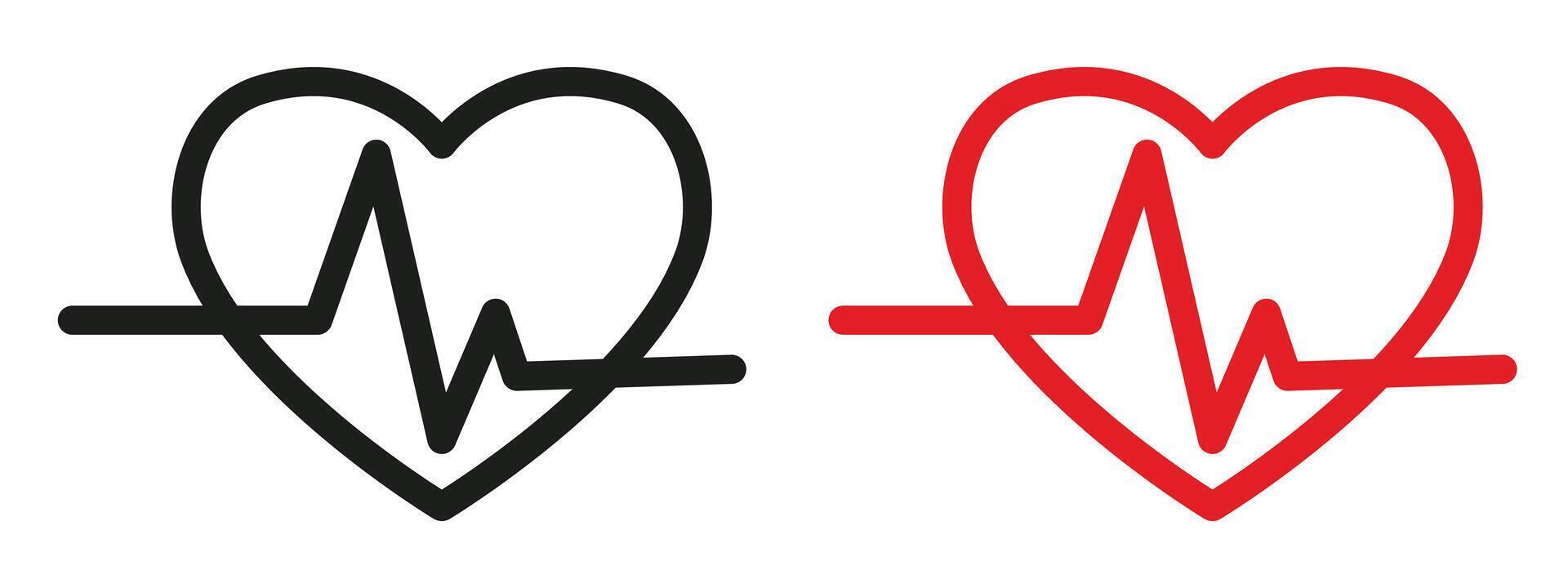 Heartbeat Health Monitor Icon Ideal for Medical and Wellness Illustrations vector