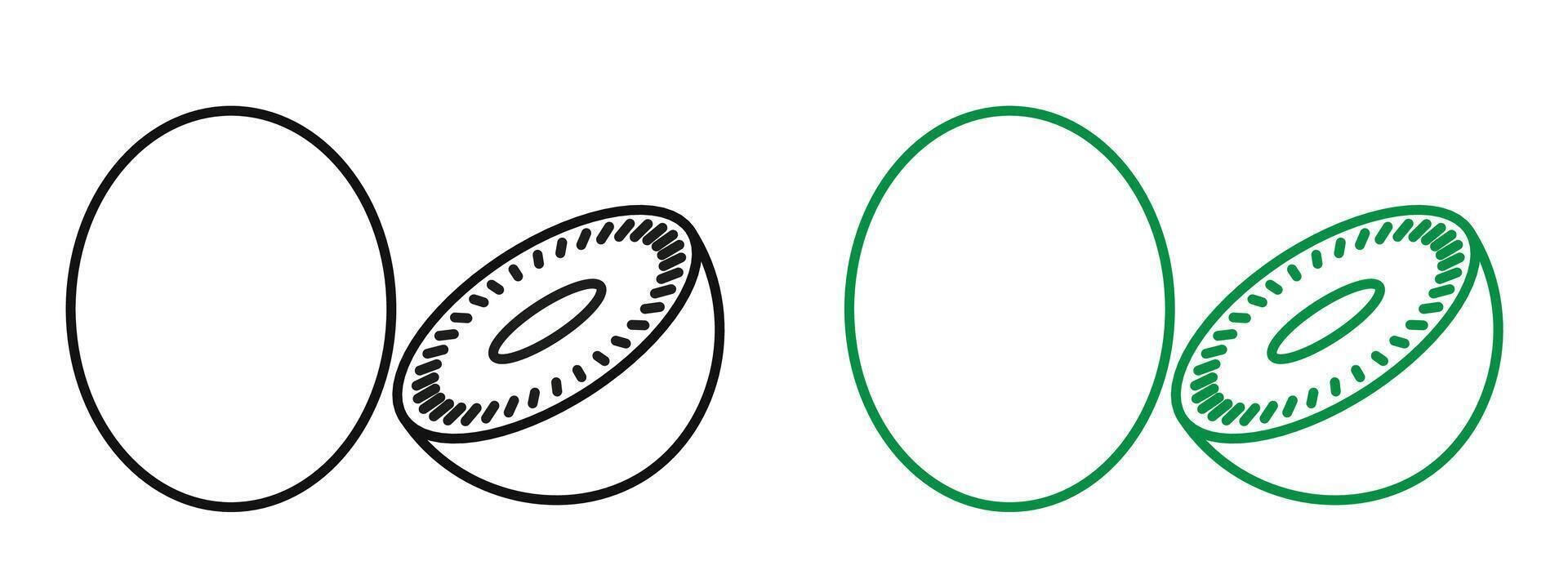 Kiwi Fruit Symbol Highlighting Nutrient-Rich and Exotic Options vector