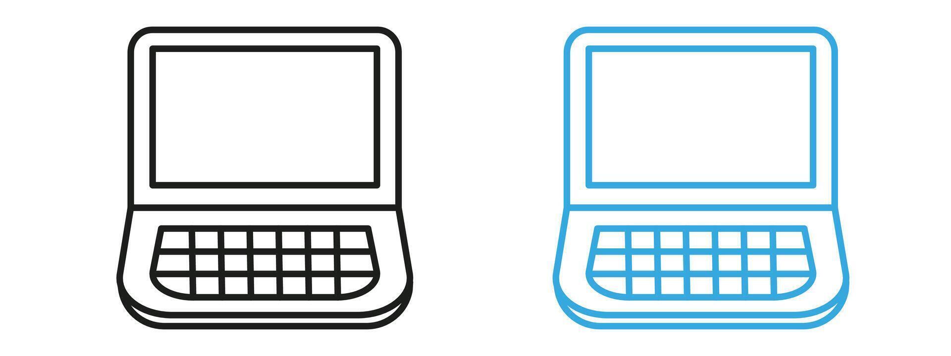 Laptop icon mark in filled style vector