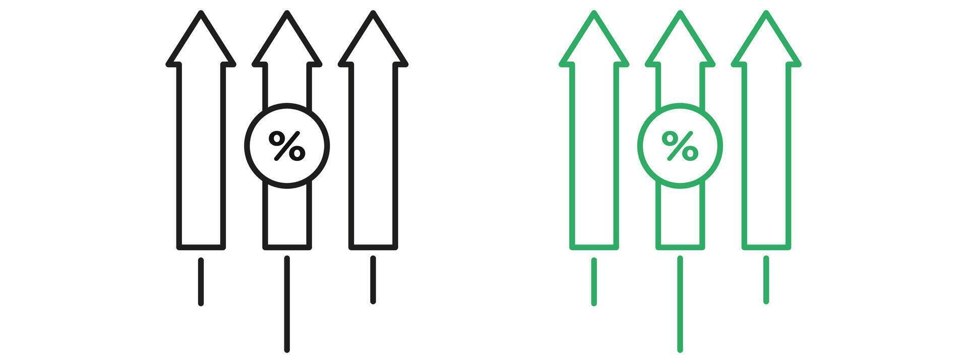 Economic Growth Icon Illustrating Financial Prosperity, Investment Returns, and Profit Expansion vector