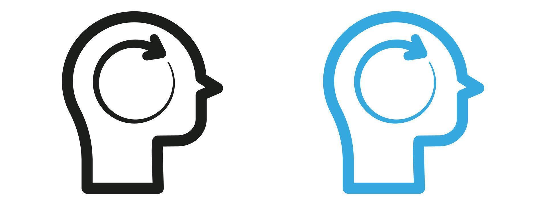 Memory Recall Symbol Emphasizing Brain Health and Cognitive Support vector