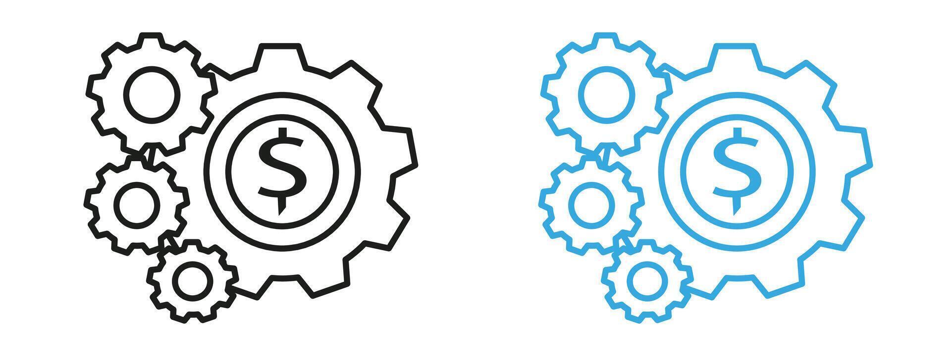 Money Management Icon for Financial Processes, Banking Systems, and Economic Operations vector