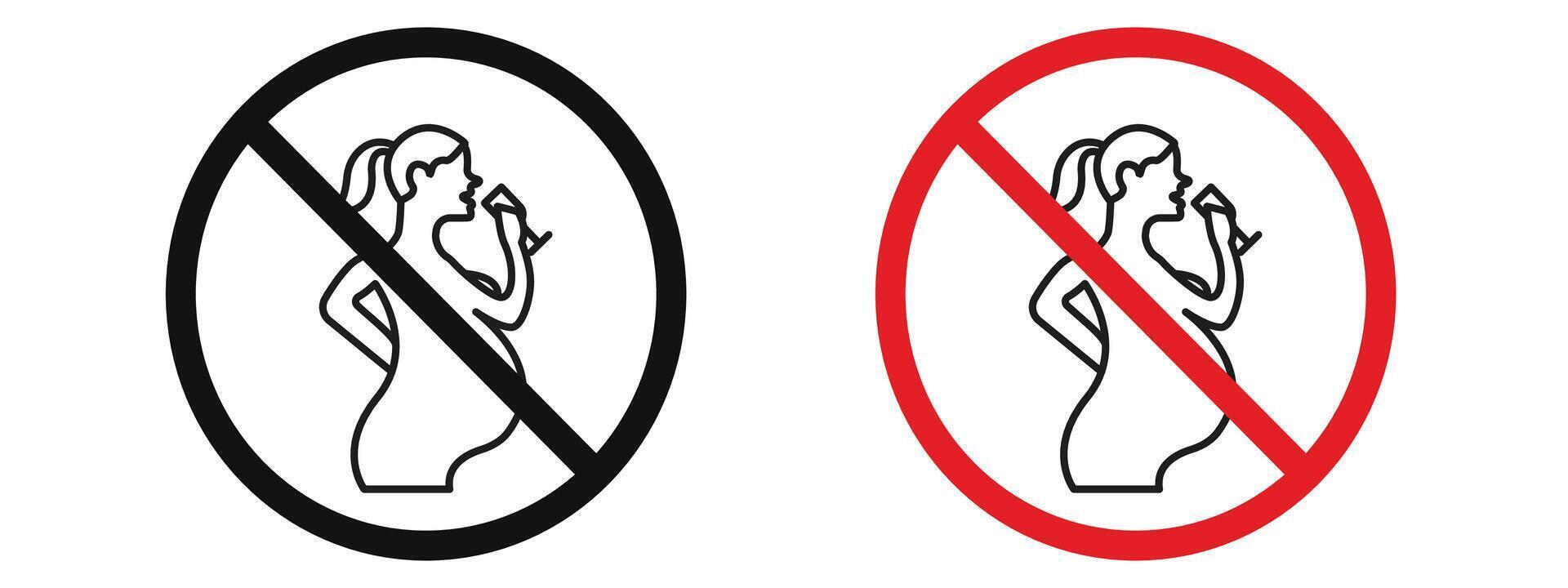Health Warning No Alcohol During Pregnancy Sign for Public Safety vector