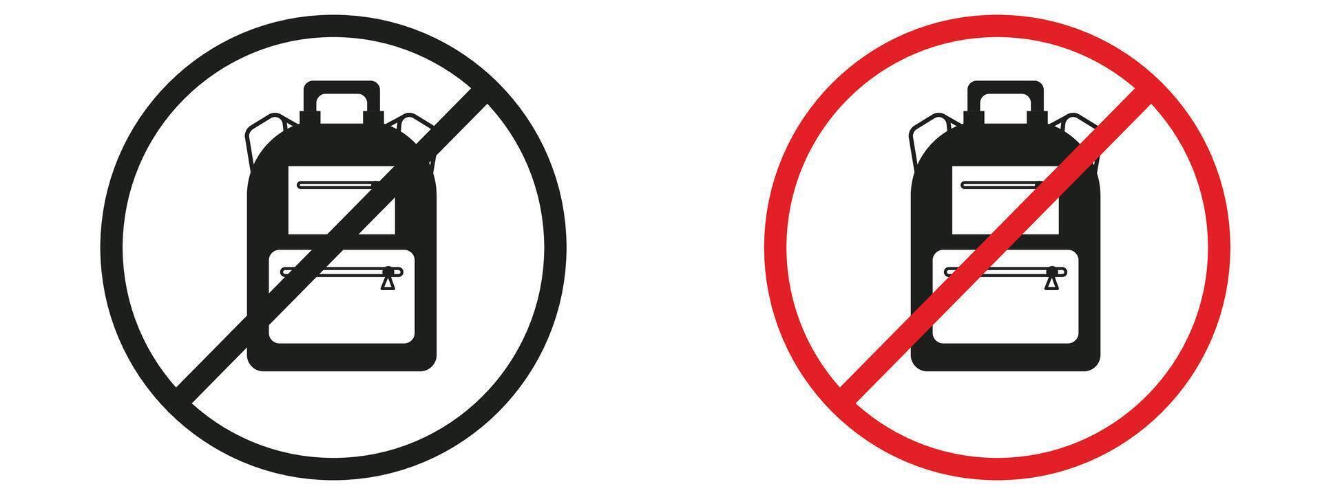 No Backpack Zone Sign Ensure Security in Restricted Areas vector