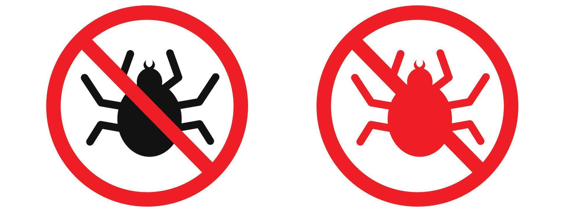 Hygiene notice indicating area free from mites with no mites allowed vector