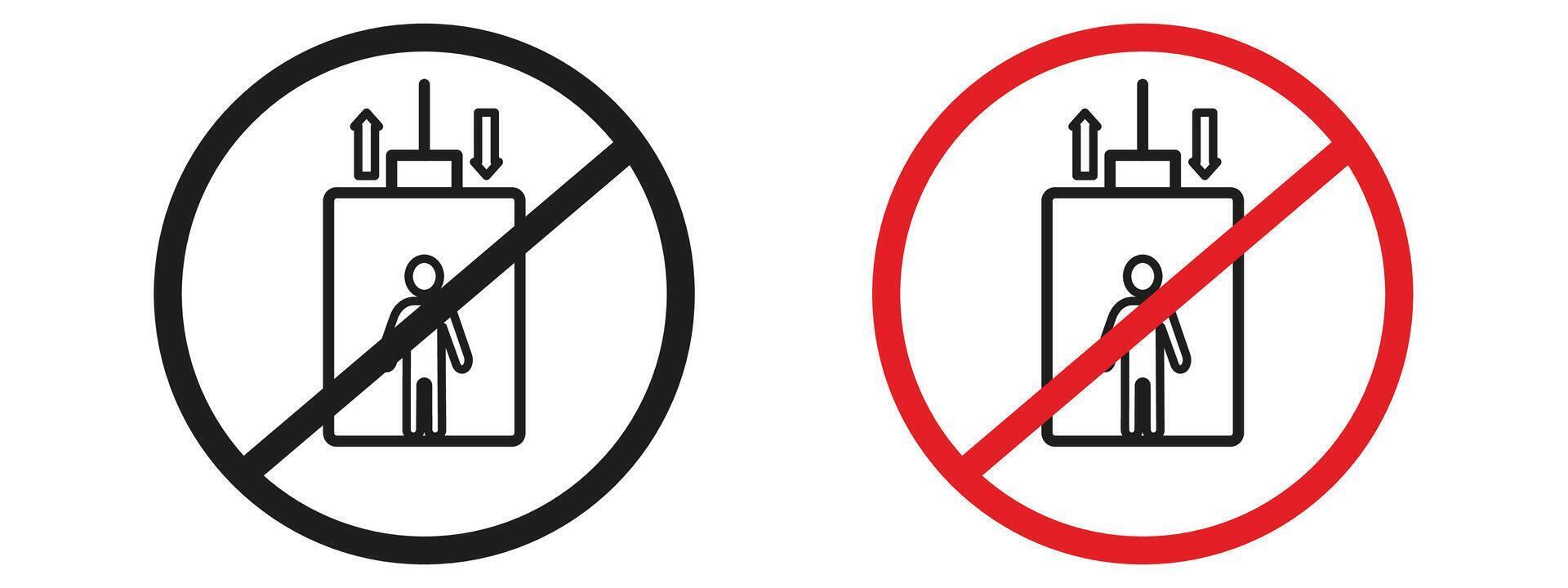 No Elevator Access Symbol Promote Safety and Compliance in Buildings vector