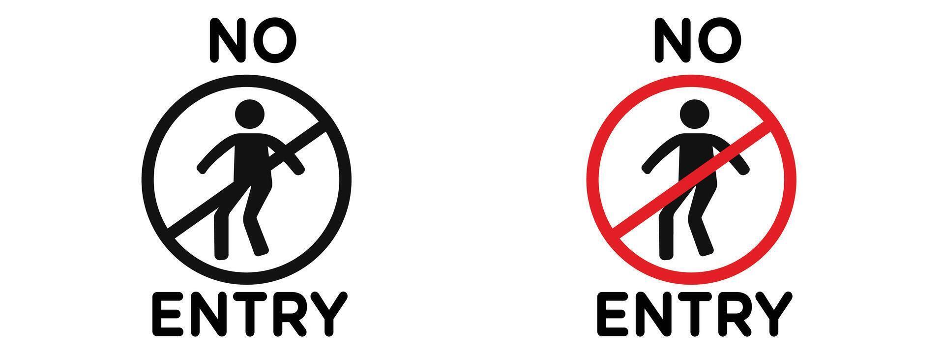 No entry sign vector
