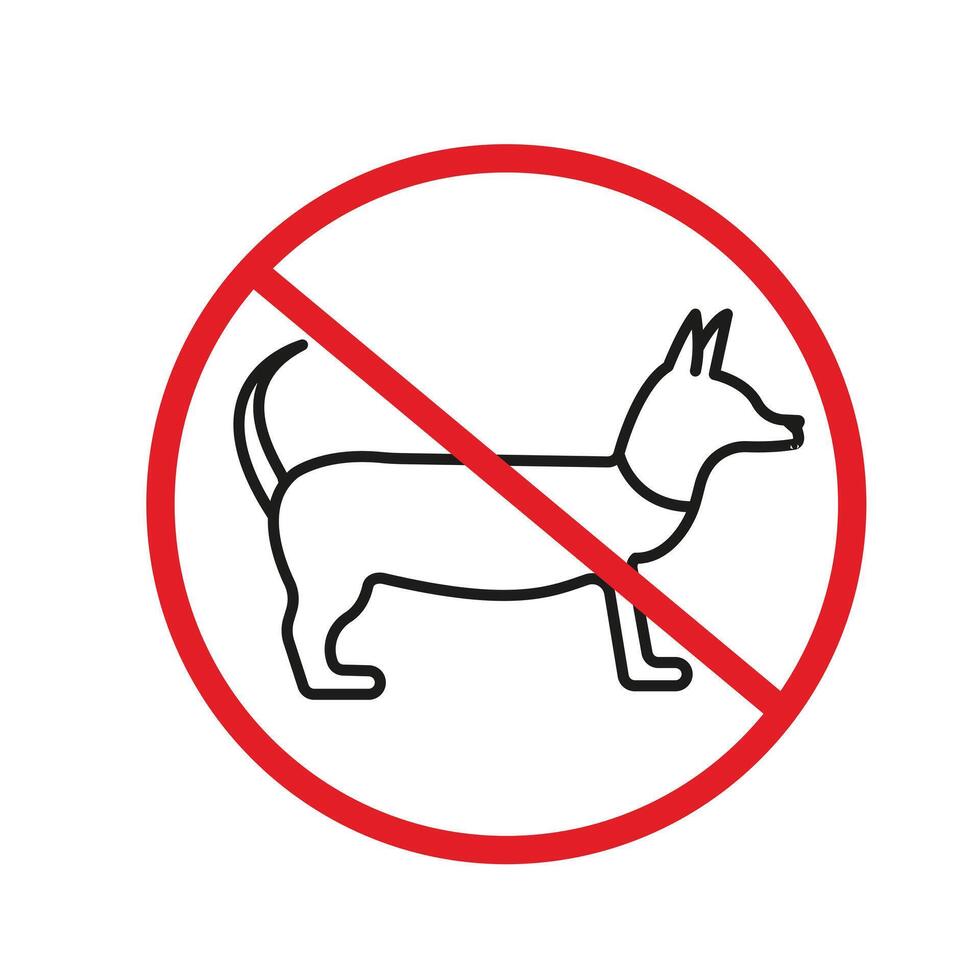 No Dogs Permitted Sign for Pet-Free Zones and Public Safety vector