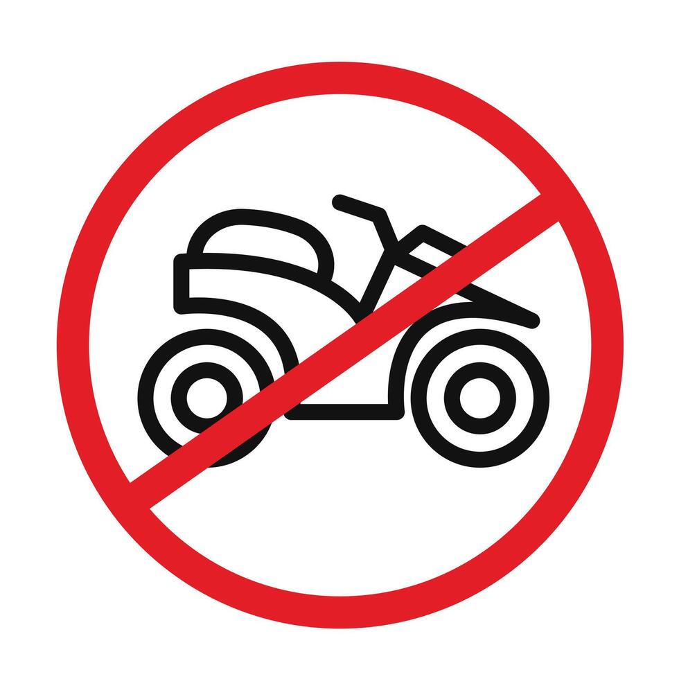 No All-Terrain Vehicles Allowed Sign for Environmental Protection and Safety vector
