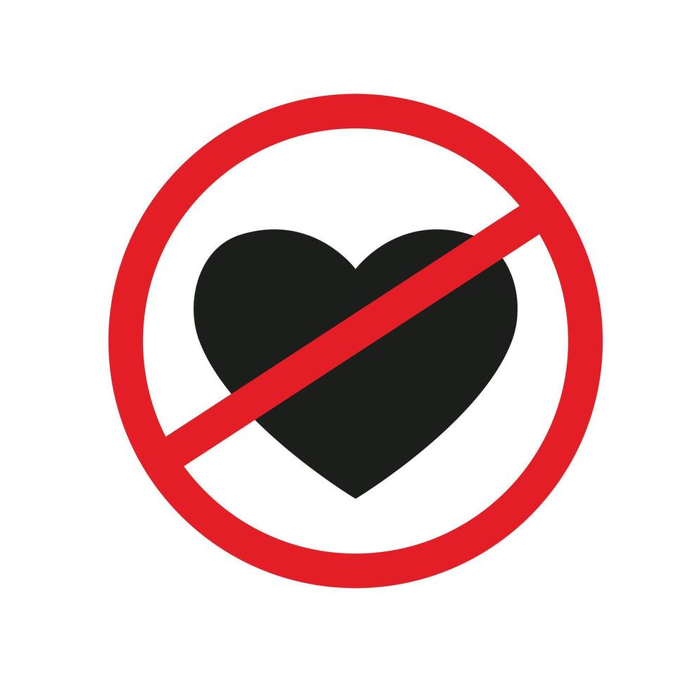 No Public Affection Allowed Sign for Social Etiquette and Norms vector