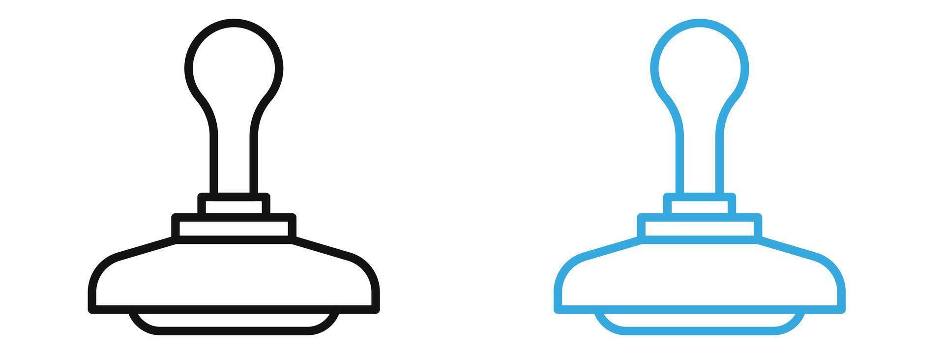 Authentication Stamp Icon for Official Documents, Office Supplies, and Certification vector