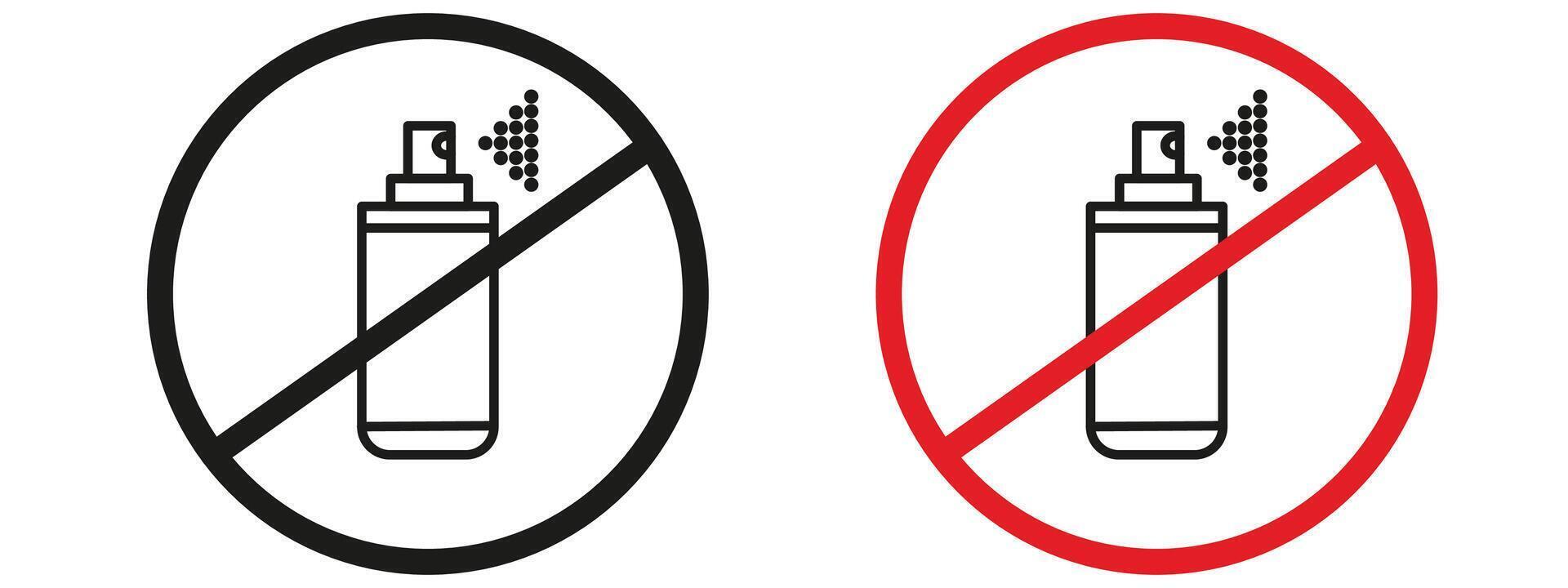 Vandalism Prevention No Spray Can Allowed Sign for Public Safety and Restricted Items vector