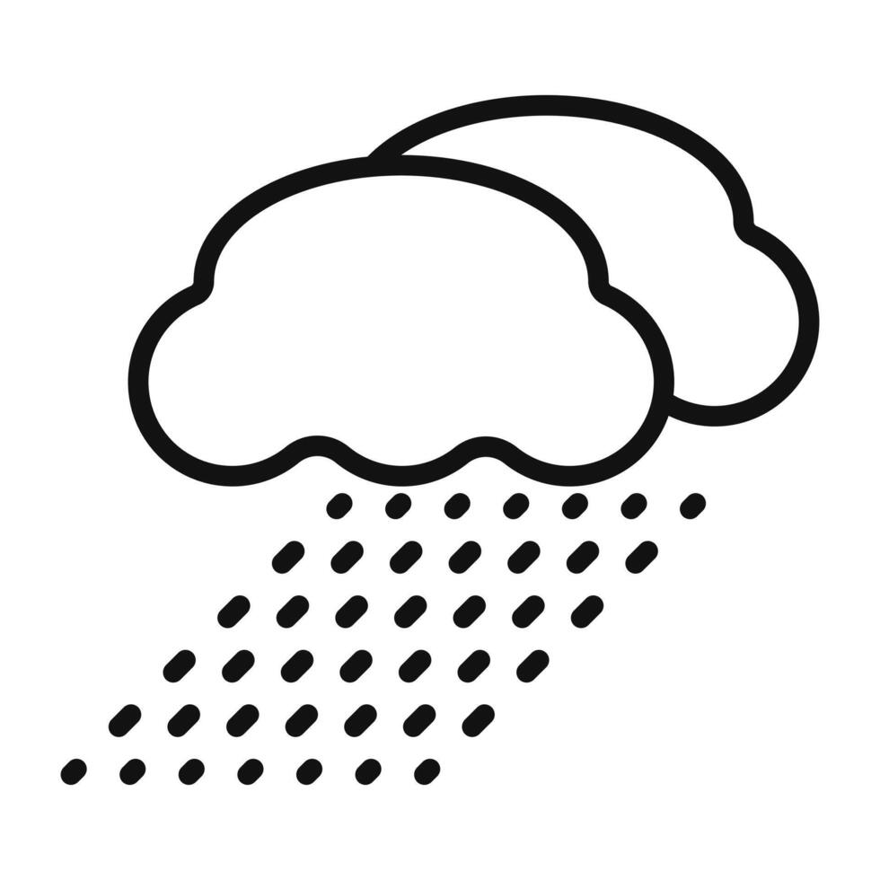 Rain Cloud Icon Perfect for Weather Forecasting and Climate Symbols vector