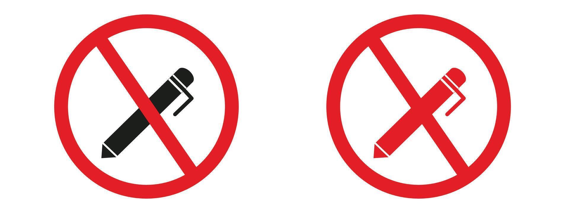 Prohibition of writing notice forbidding unauthorized messages and graffiti vector