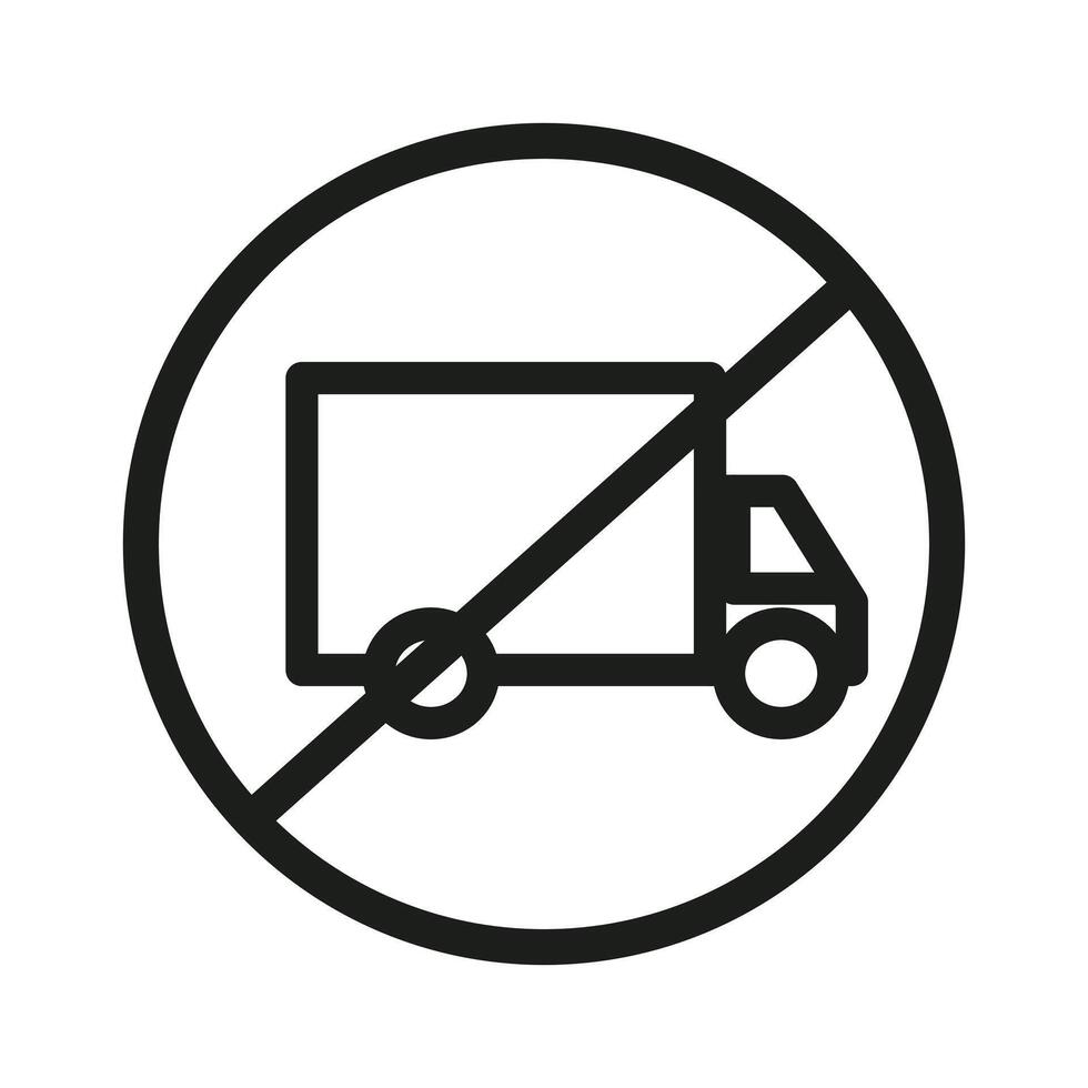No Truck Access Sign for Traffic Control and Restricted Zones vector