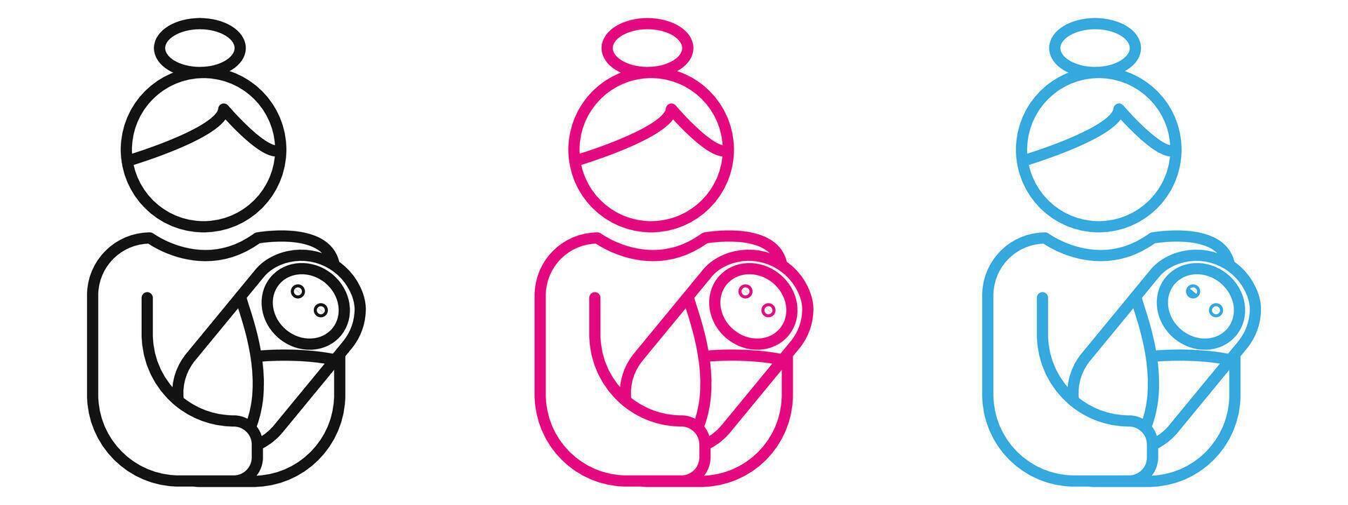 Postnatal Care Symbol Icon Ideal for Healthcare and Maternity Projects vector