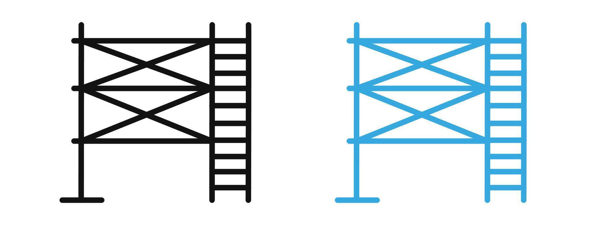 Scaffolding Graphic Representing Construction and Building Support Structures vector