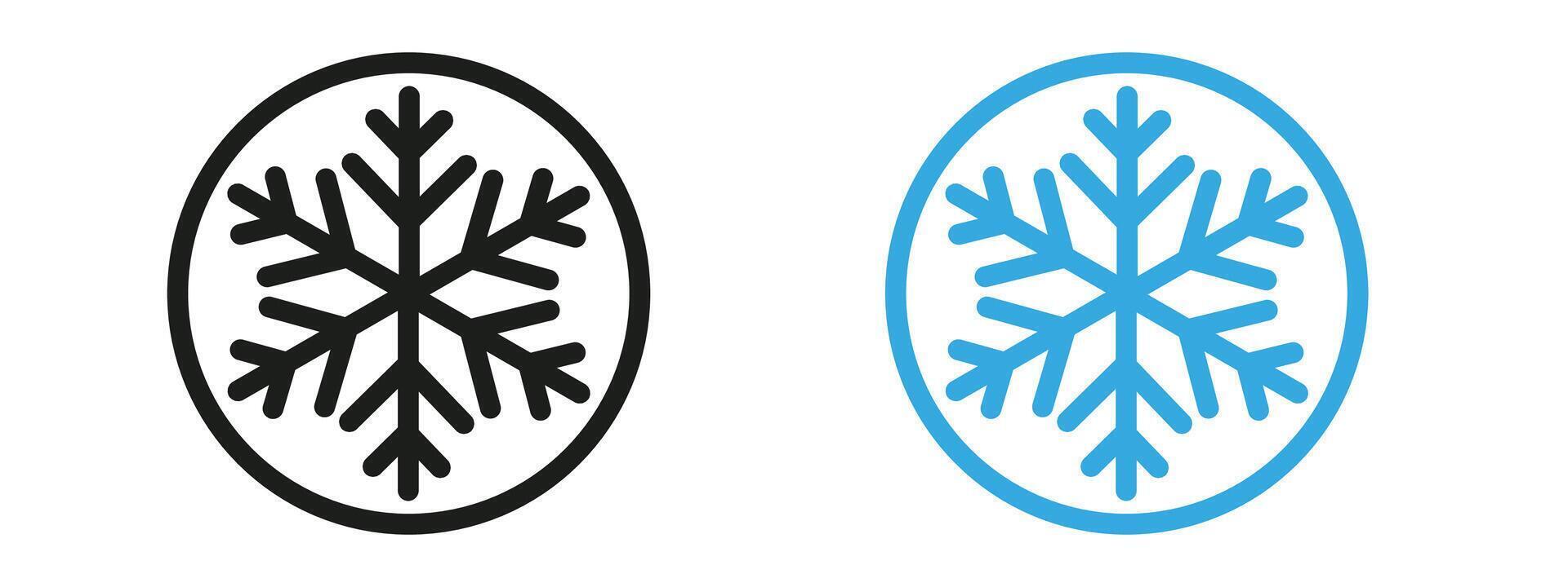 Snowflake Graphic Representing Cool and Frosty Winter Elements vector
