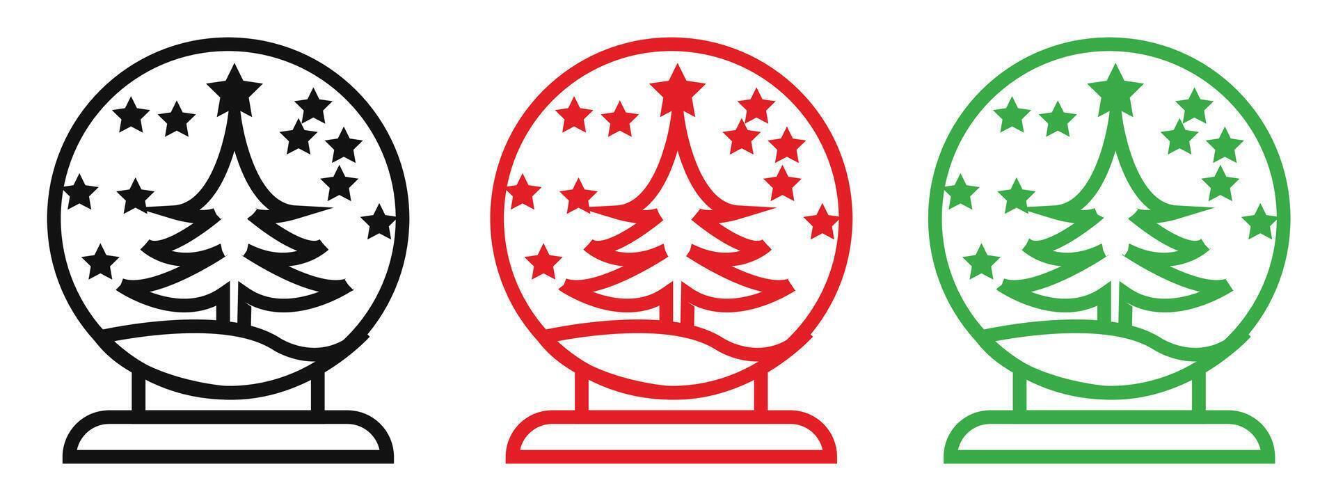 Festive Snow Globe Icon Ideal for Winter and Holiday Designs vector