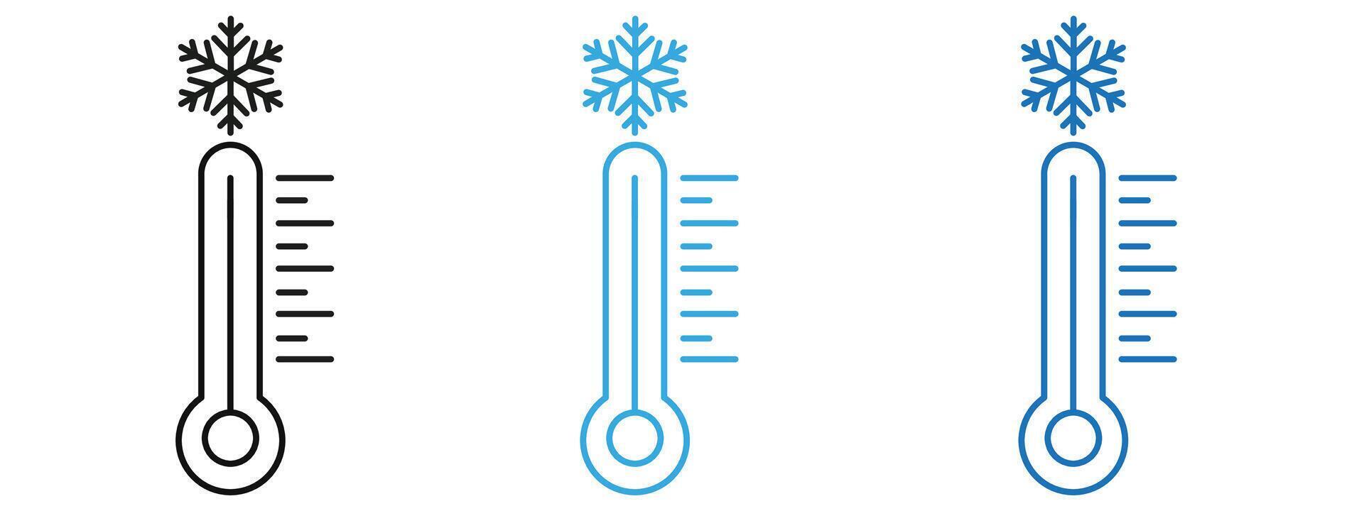 Cold Weather Thermometer Icon Ideal for Weather and Health Applications vector