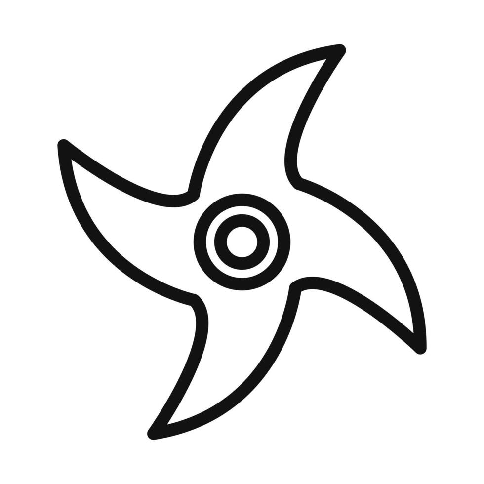 Ninja Star Icon Perfect for Martial Arts and Weaponry Themes vector