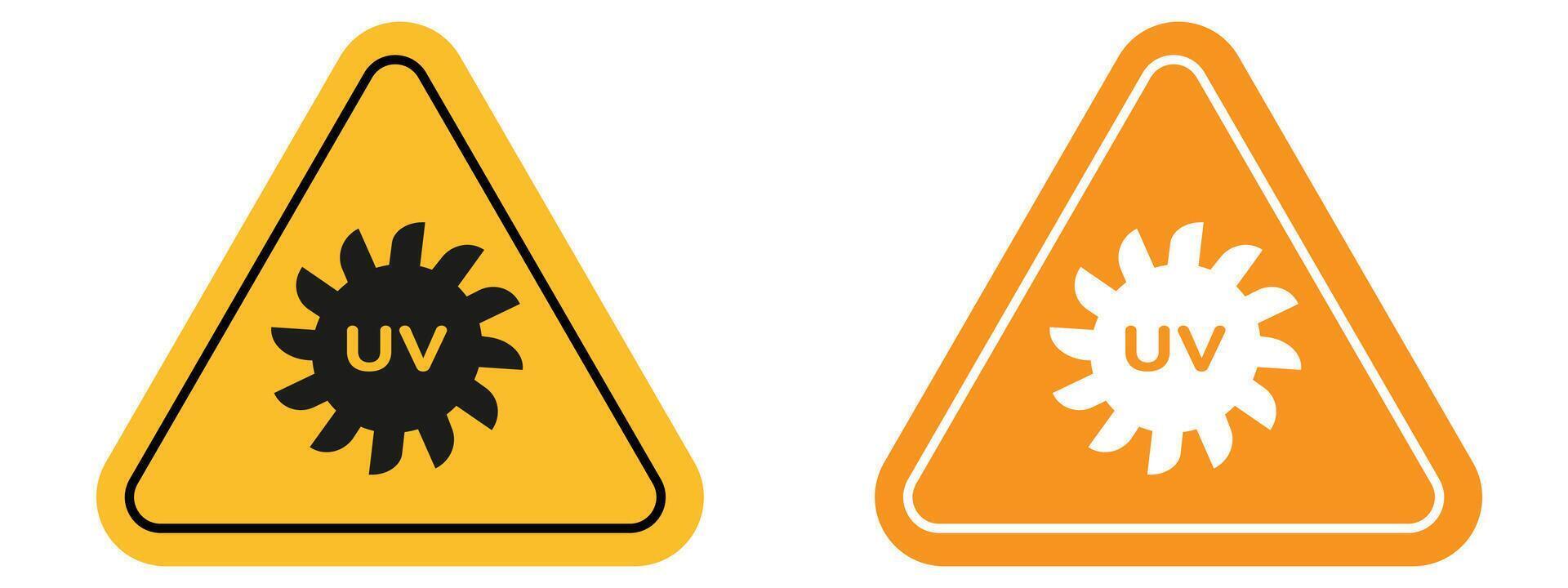 UV Light Hazard Sign Prevent Eye Damage by Avoiding UV Light vector