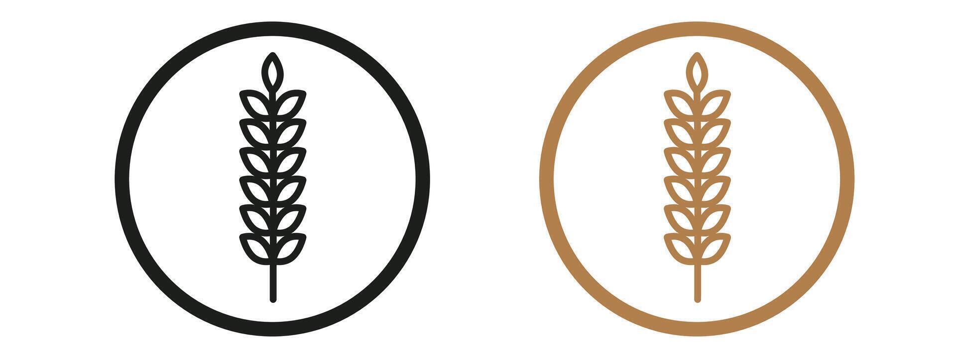 Wheat icon mark in filled style vector