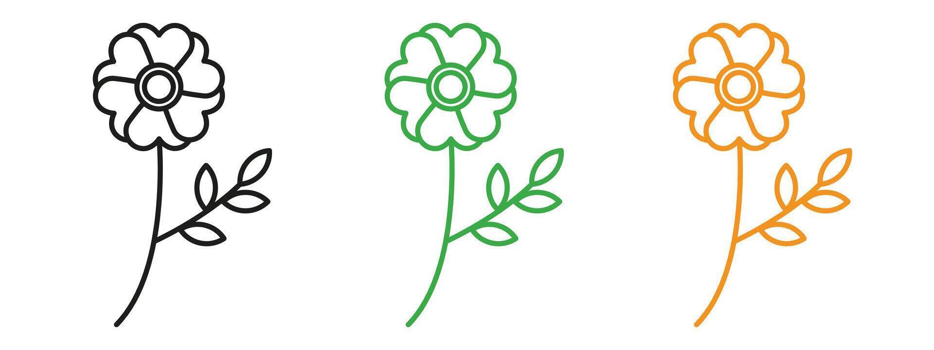 Wild rose icon mark in filled style vector