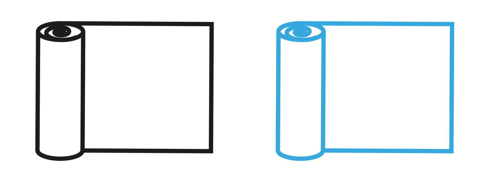Fitness Mat Icon for Yoga Practices, Exercise Routines, and Wellness Activities vector