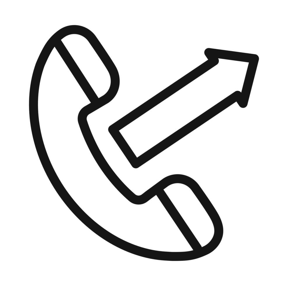 Outgoing Call Icon Ideal for Telecommunication Services vector
