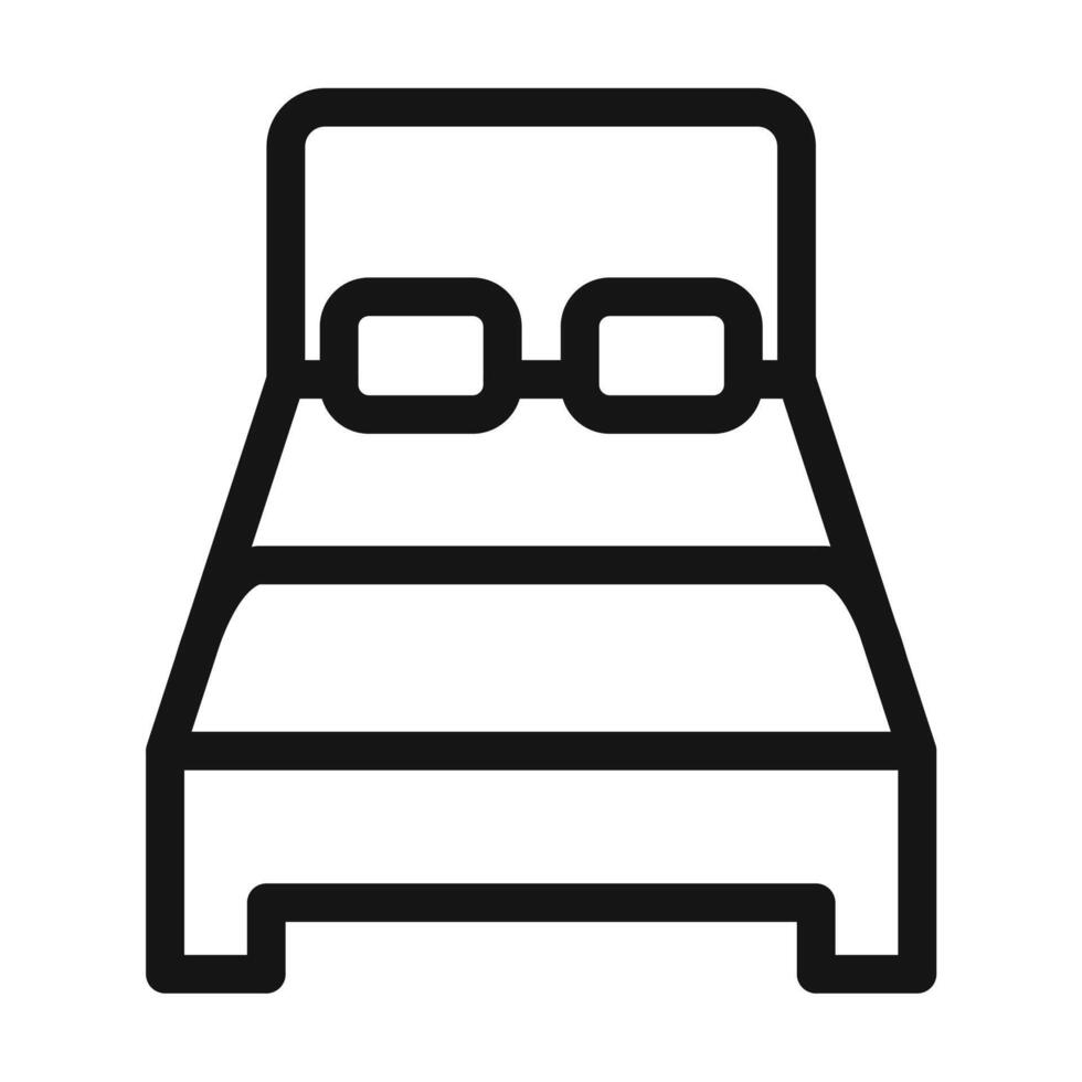 Cozy Bed Icon Perfect for Rest and Sleep Themes vector