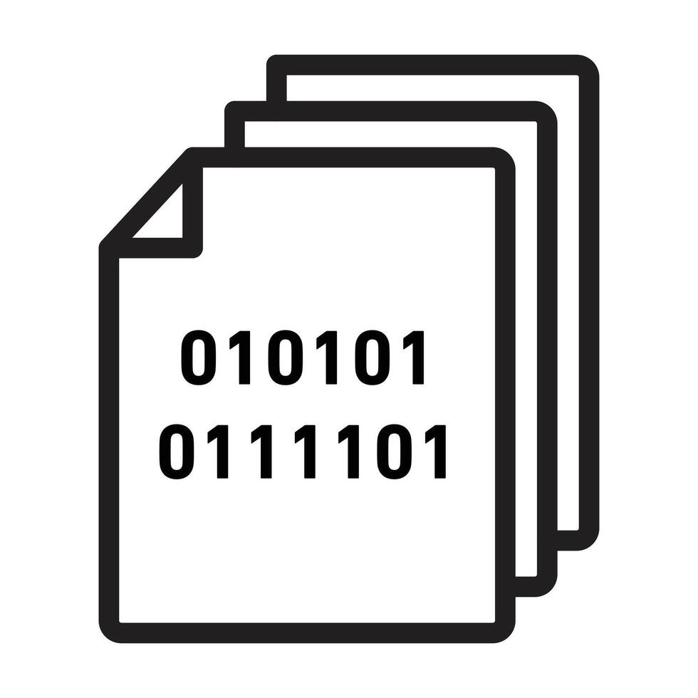 Binary Code Programming Icon Perfect for Coding and Computer Science vector