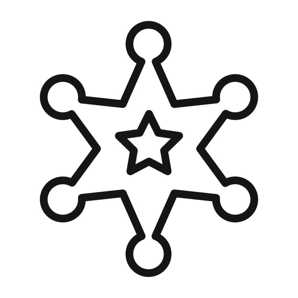 Badge Sheriff Icon Series Authority Badge Illustrations for Law Enforcement and Security vector