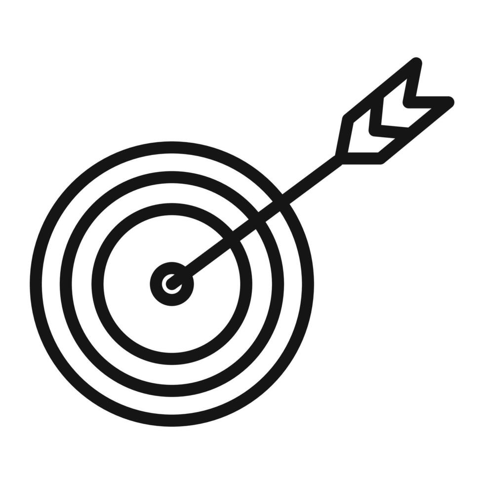 Precision Bullseye Icon Ideal for Targeted Marketing vector
