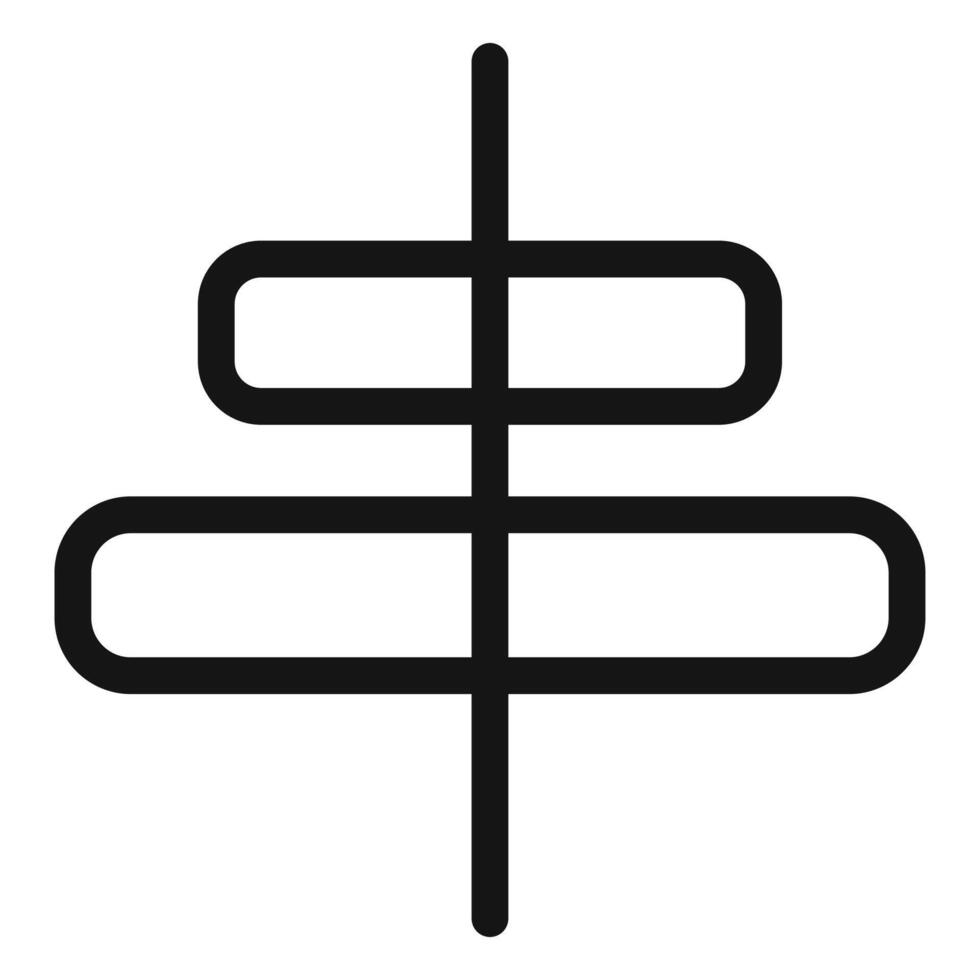 Align Center Icon for Text Formatting Tools vector