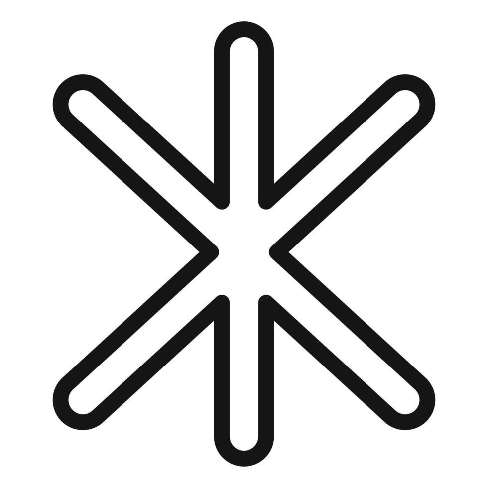 Asterisk Icon Series Typographic Symbol Illustrations for Documentation and Text vector