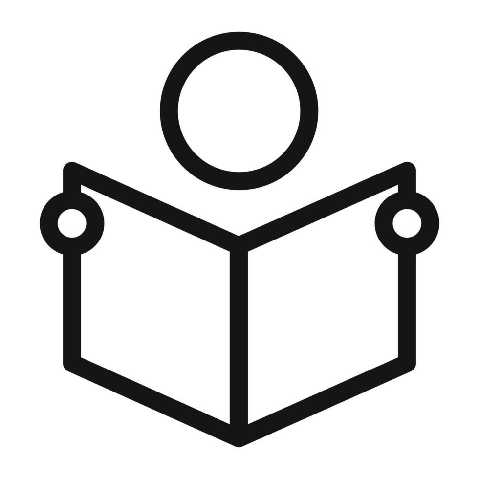 Open Book Icon Perfect for E-Learning Platforms vector