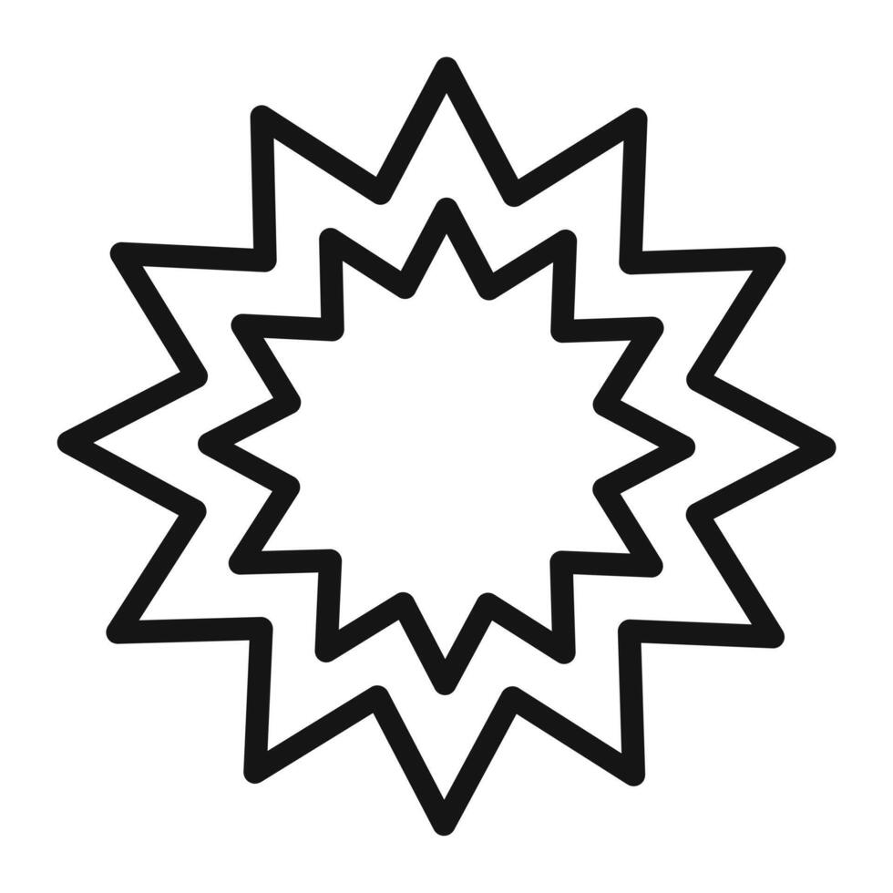 Bahai Faith Emblem Icon for Spiritual Communities vector