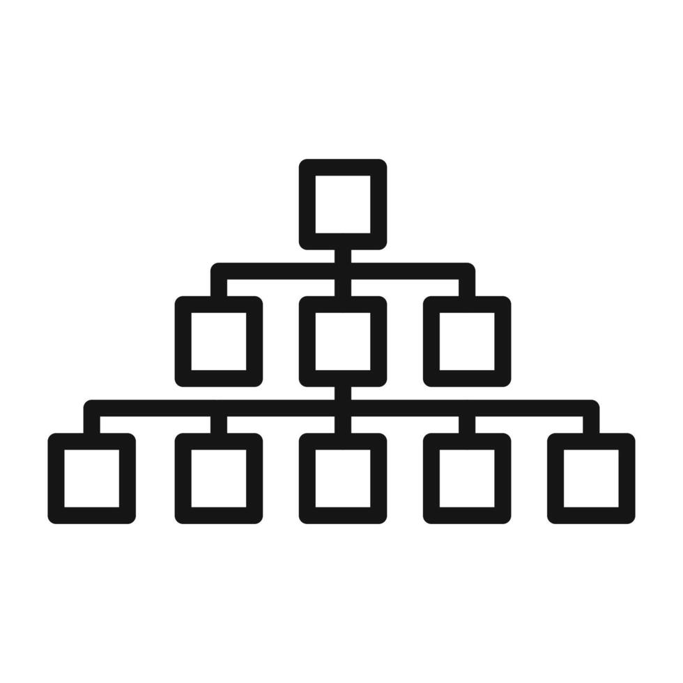 Organizational Chart Tree Icon Perfect for Data Visualization vector
