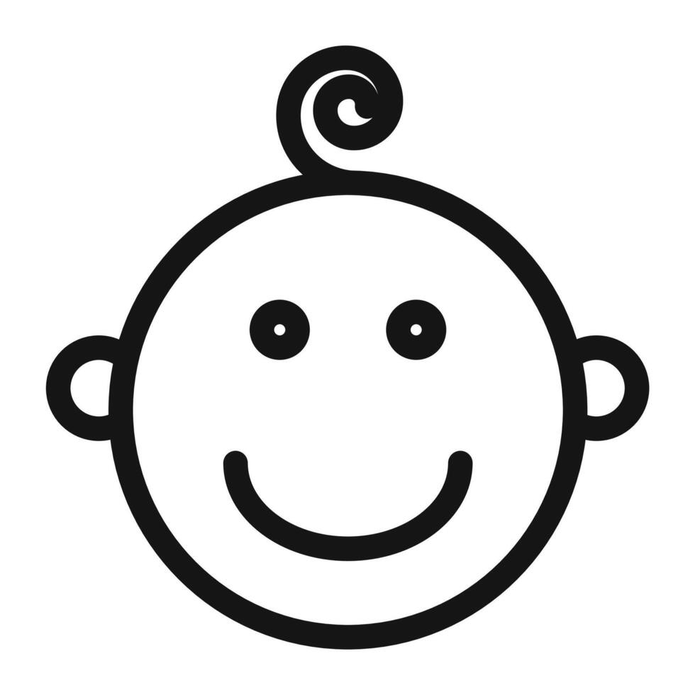 Child's Profile Icon Ideal for Kids and Parenting Themes vector