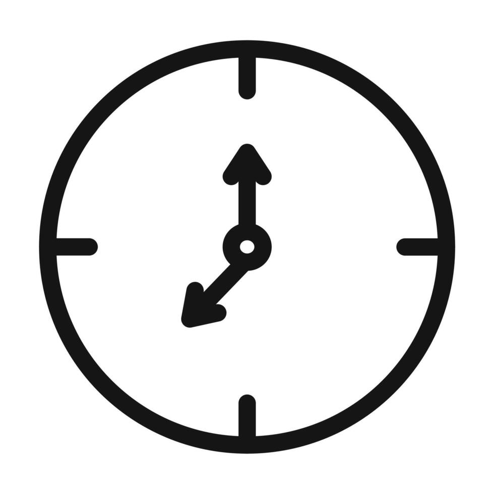 Classic Clock Icon Perfect for Timekeeping and Daily Schedules vector