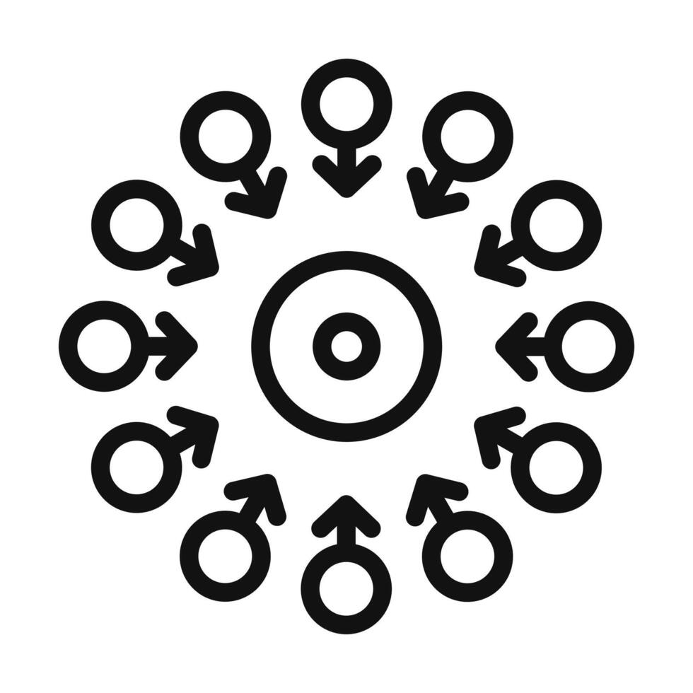 Centralized Data Icon Perfect for IT and Network Solutions vector
