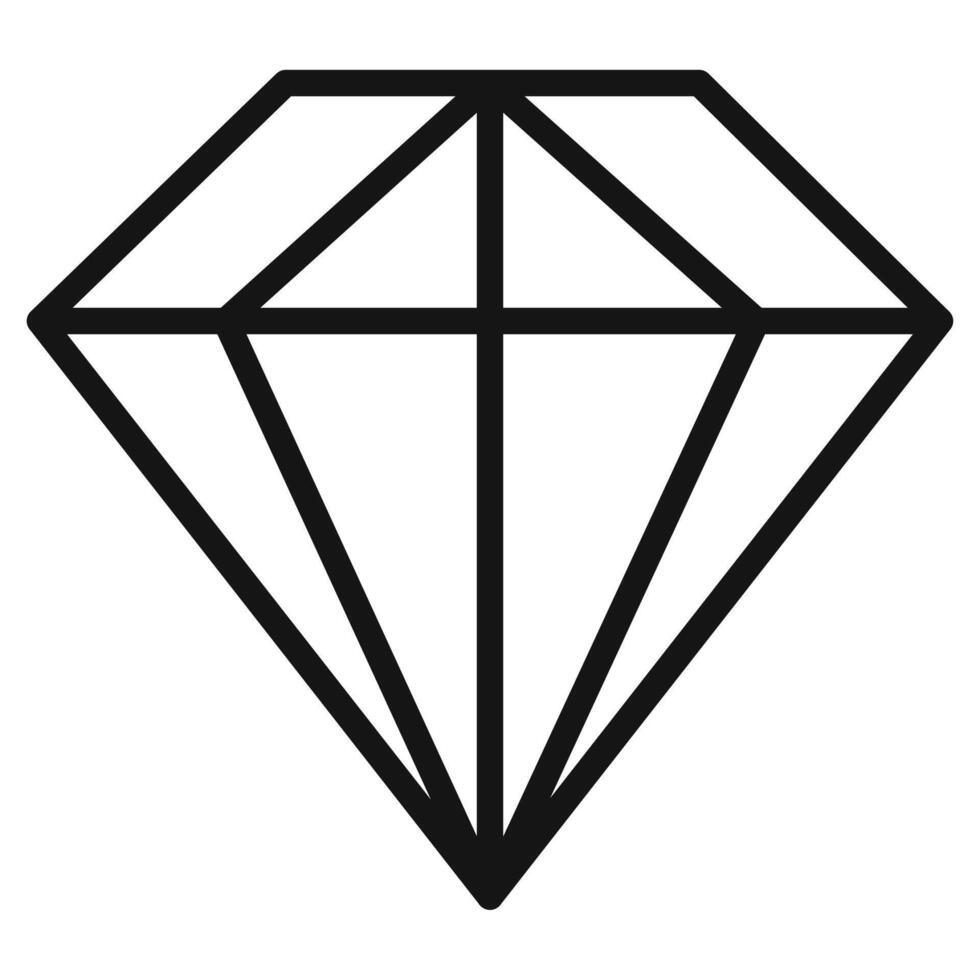 Luxurious Diamond Icon Ideal for Jewelry and High-Value Items vector