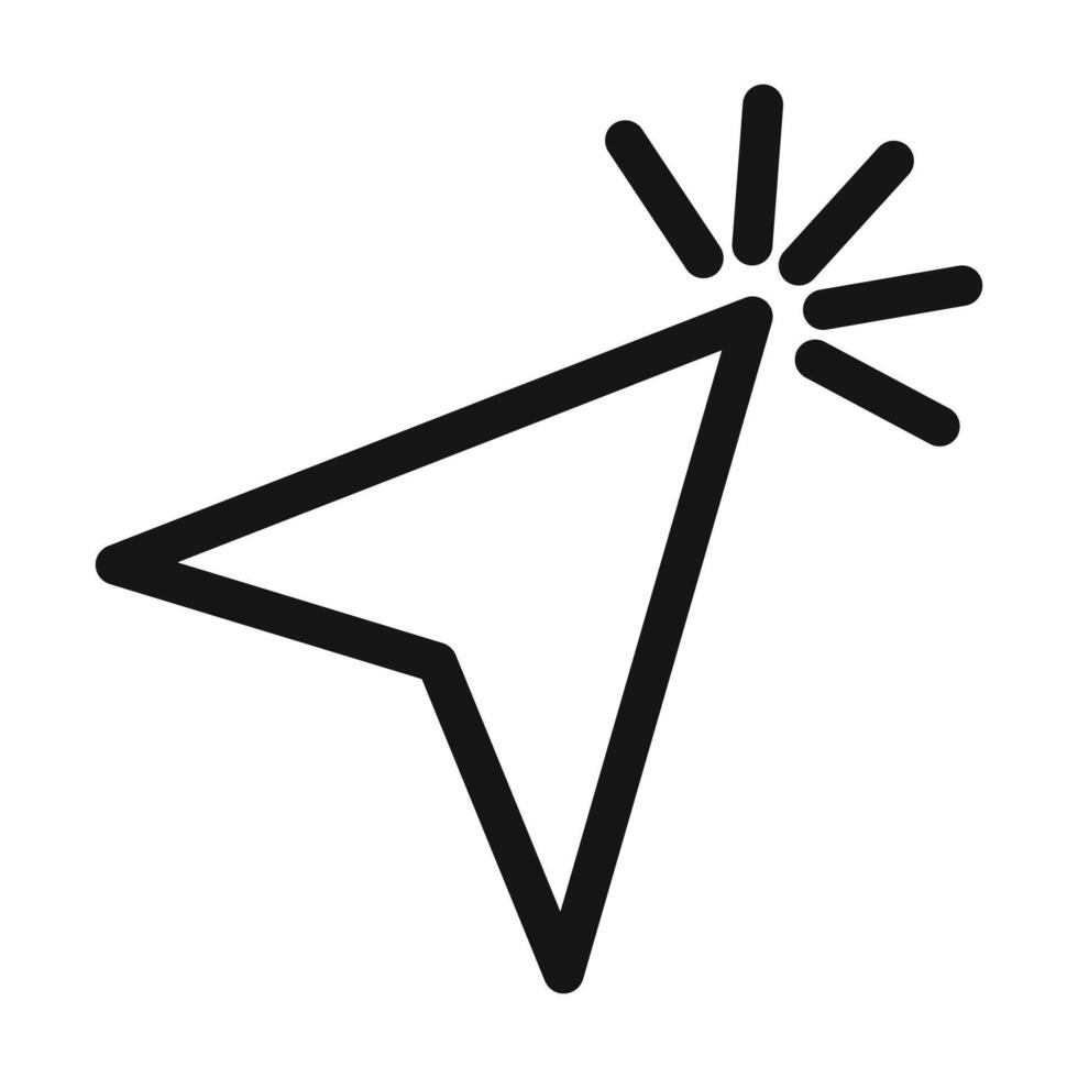 Digital Cursor Icon Ideal for Web Navigation and Interfaces vector