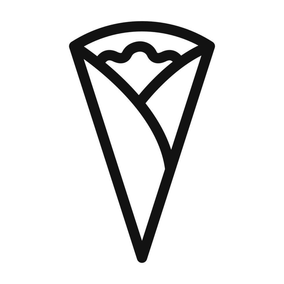 Gourmet Crepe Icon Perfect for Culinary and Dessert Illustrations vector
