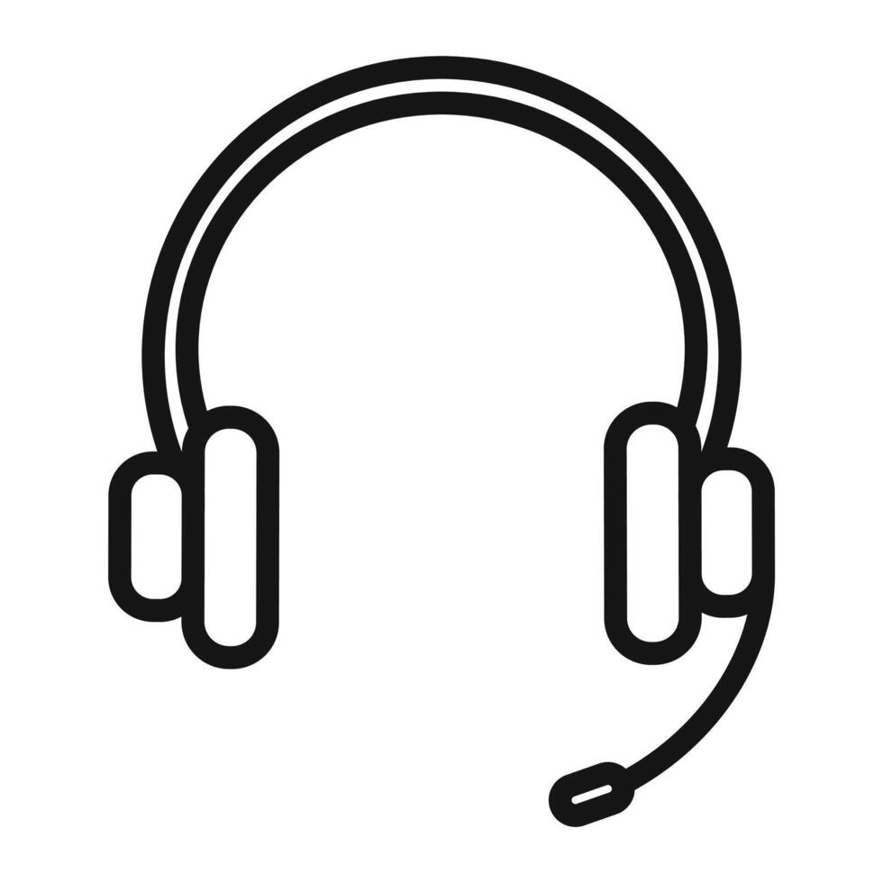 Customer Support Headset Icon Perfect for Call Centers and Service vector